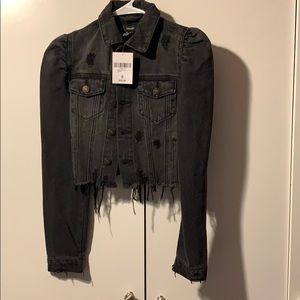 Black denim jacket
